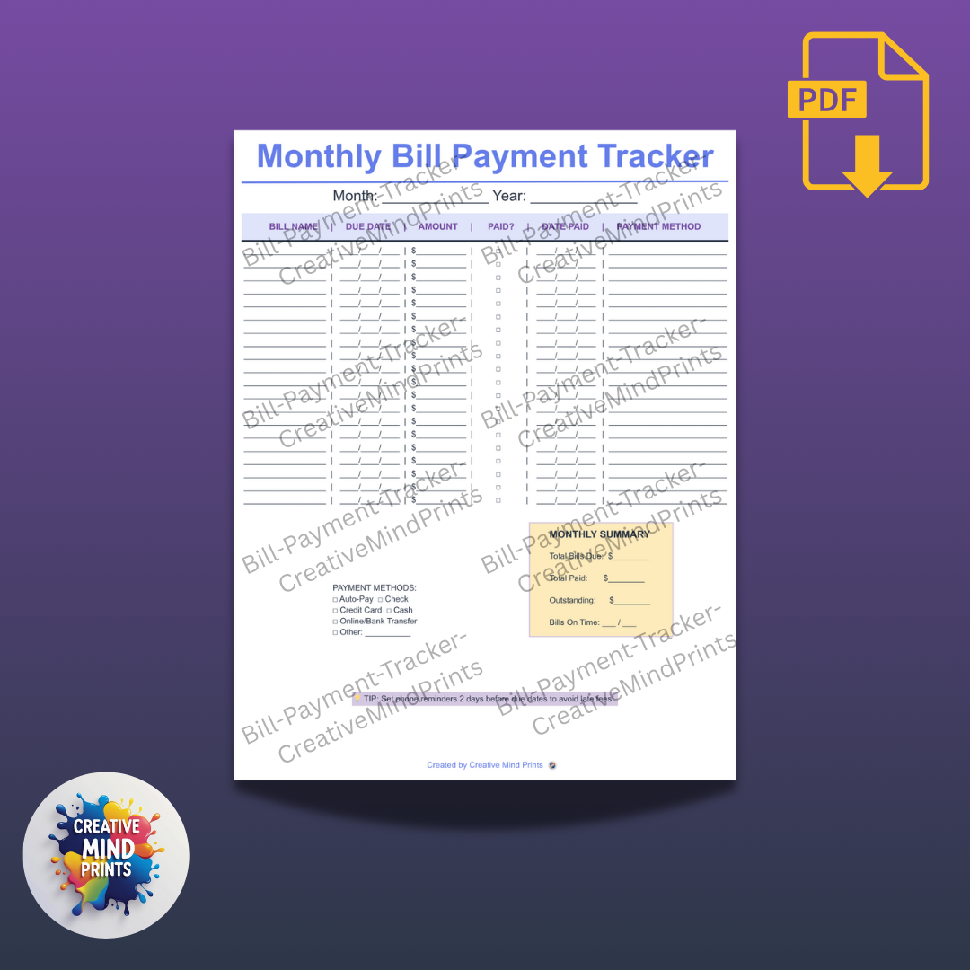 Creative Mind Prints - Take Control of Your Finances